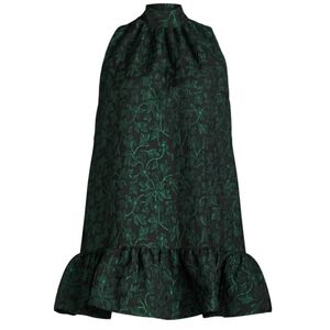 Scoop Women's Jacquard Mini Swing Dress Tie Back Rainforest Green Sz 2X 20-22NWT
